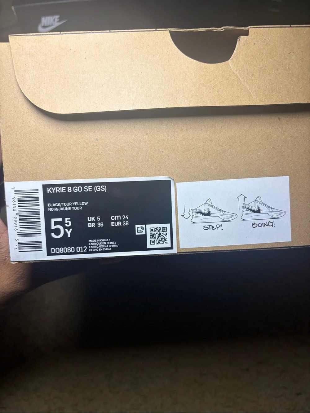 Nike Kyrie 8 GO SE GS Black Blue Tour Yellow DQ8080-012 - New Youth